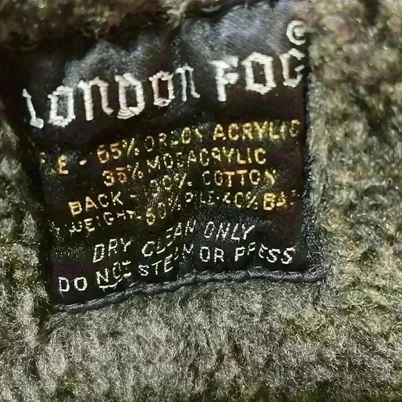 London Fog Men Sz 40 Long Trench Rain Coat Jacket Removable Lining Forest Green - Picture 3 of 9